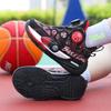 Boys' Waterproof Leather Basketball Shoes with Rotating Buckle, Winter 2025 Trendy Sports Shoes for Big and Little Kids
