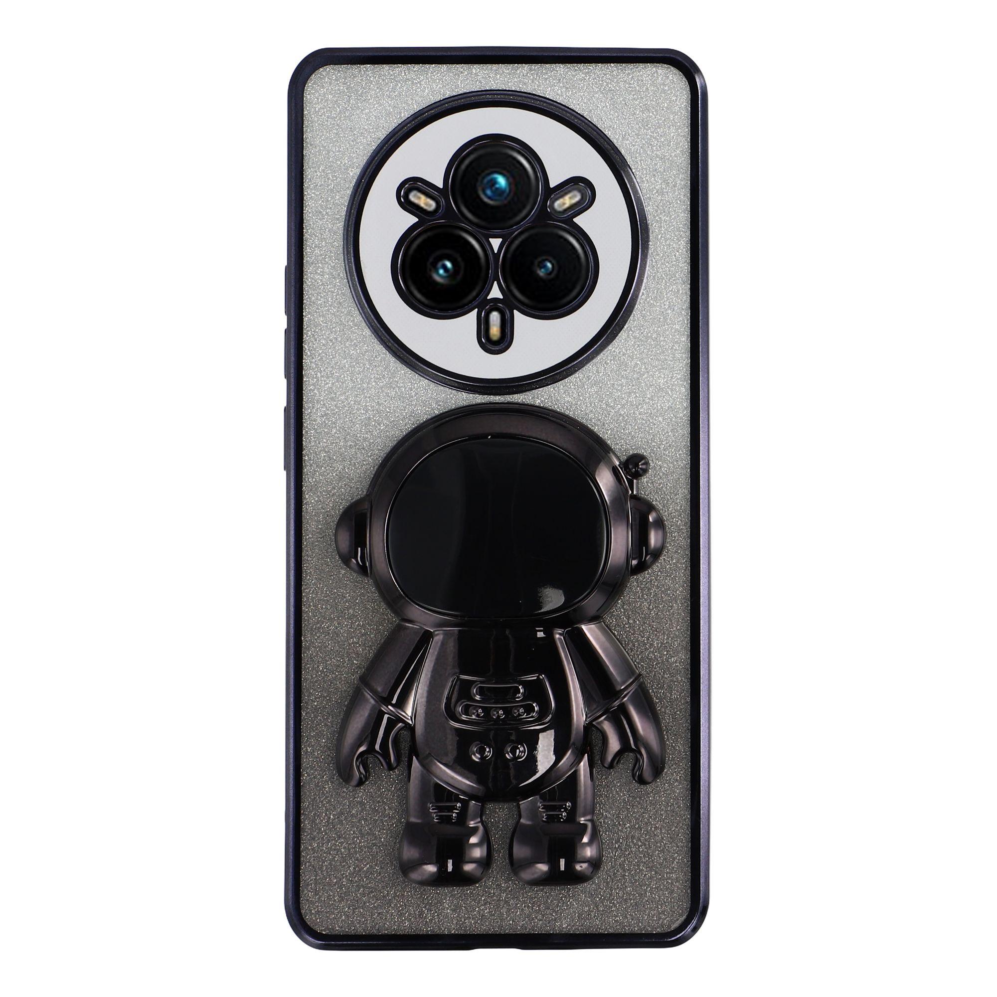 

For Realme 14 Pro 5G Case with Astronaut Kickstand PC + TPU Phone Cover Shiny Glitter