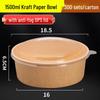 1500ml Kraft Paper Take-out Bowls with Anti-Fog Lids