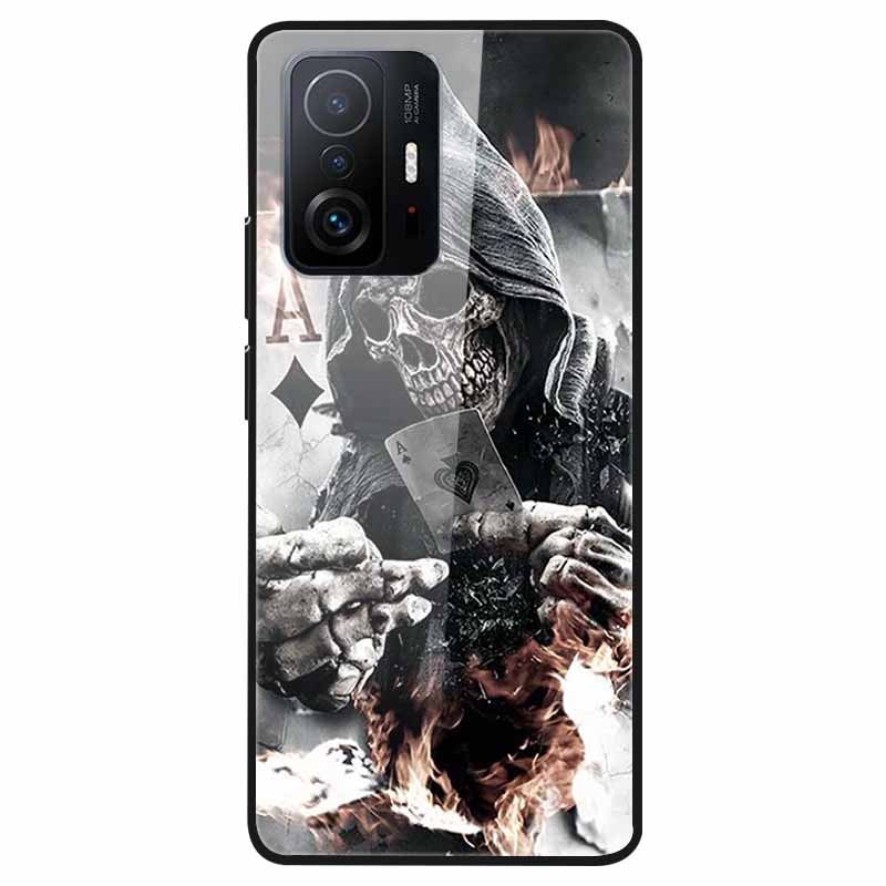 Tempered Glass Case For Xiaomi 11T Cover 6.67 Cool Bumper Hard glass Case For Xiaomi 11T Pro Case Mi 11T Pro Mi11T Capa Shells