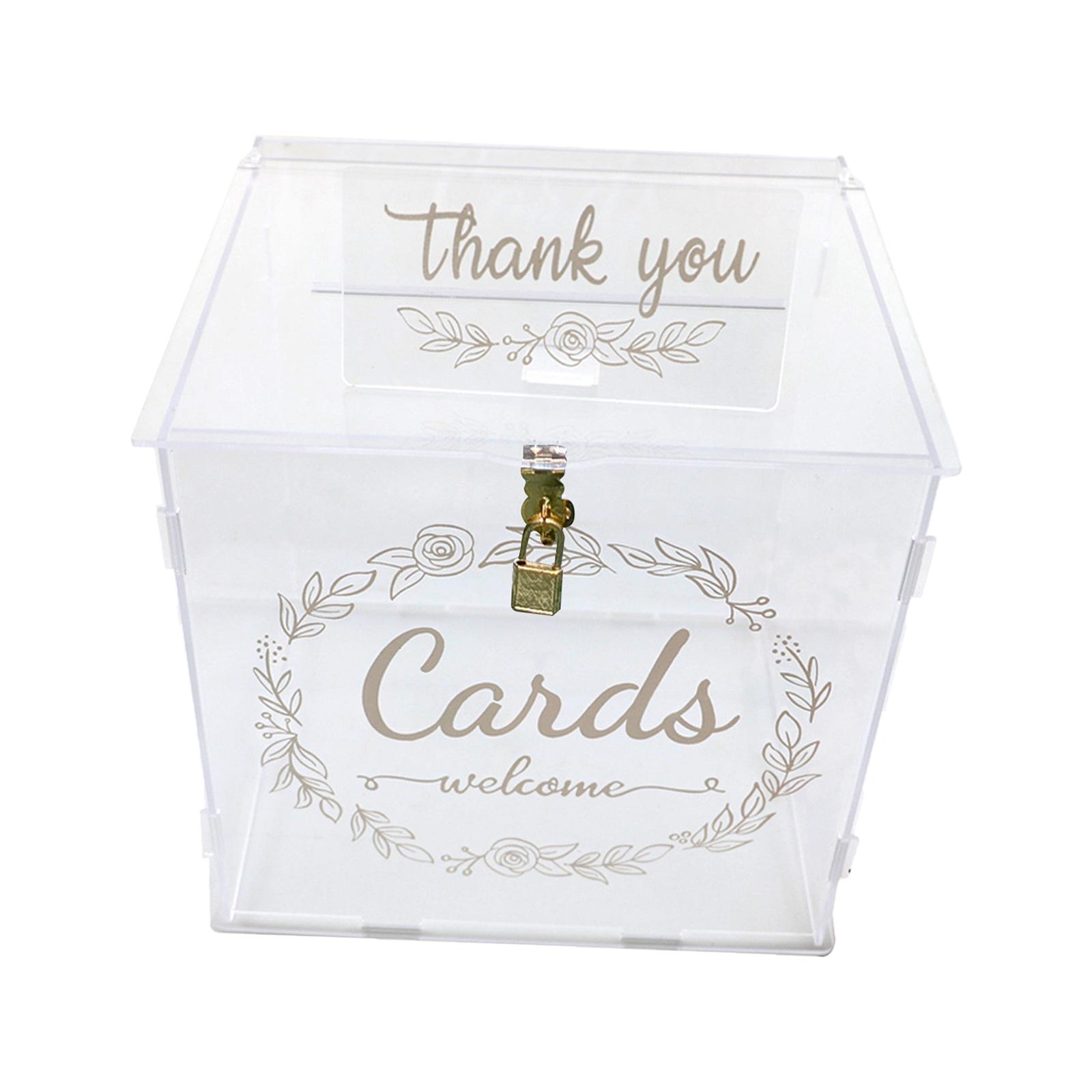 Wedding Cards Box 10.04x8.46x9.84inch Card Collection for Graduation Wedding Reception Anniversaries Birthday Baby Showers чистый