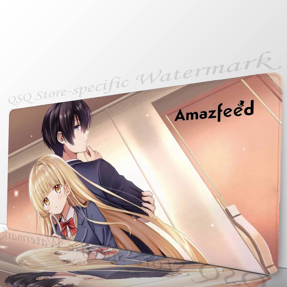 Der Engel von nebenan verwöhnt mich bis zur Besinnungslosigkeit Anime Mauspade Maismatte Schreibtischmatte Mit Polster Gaming Zubehör Prime Gaming XXL Tastatur P