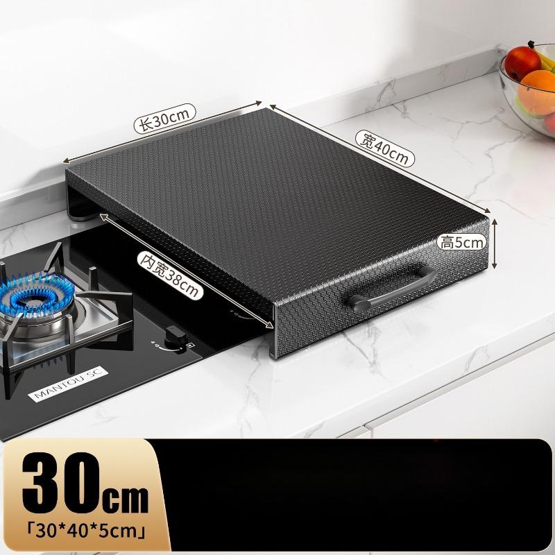 

Kitchen Gas Stove Cover Plate, Gas Stove Honeycomb Board Bracket, Pot Storage, Stove Shelf with Handle Anti Slip Multifunctional