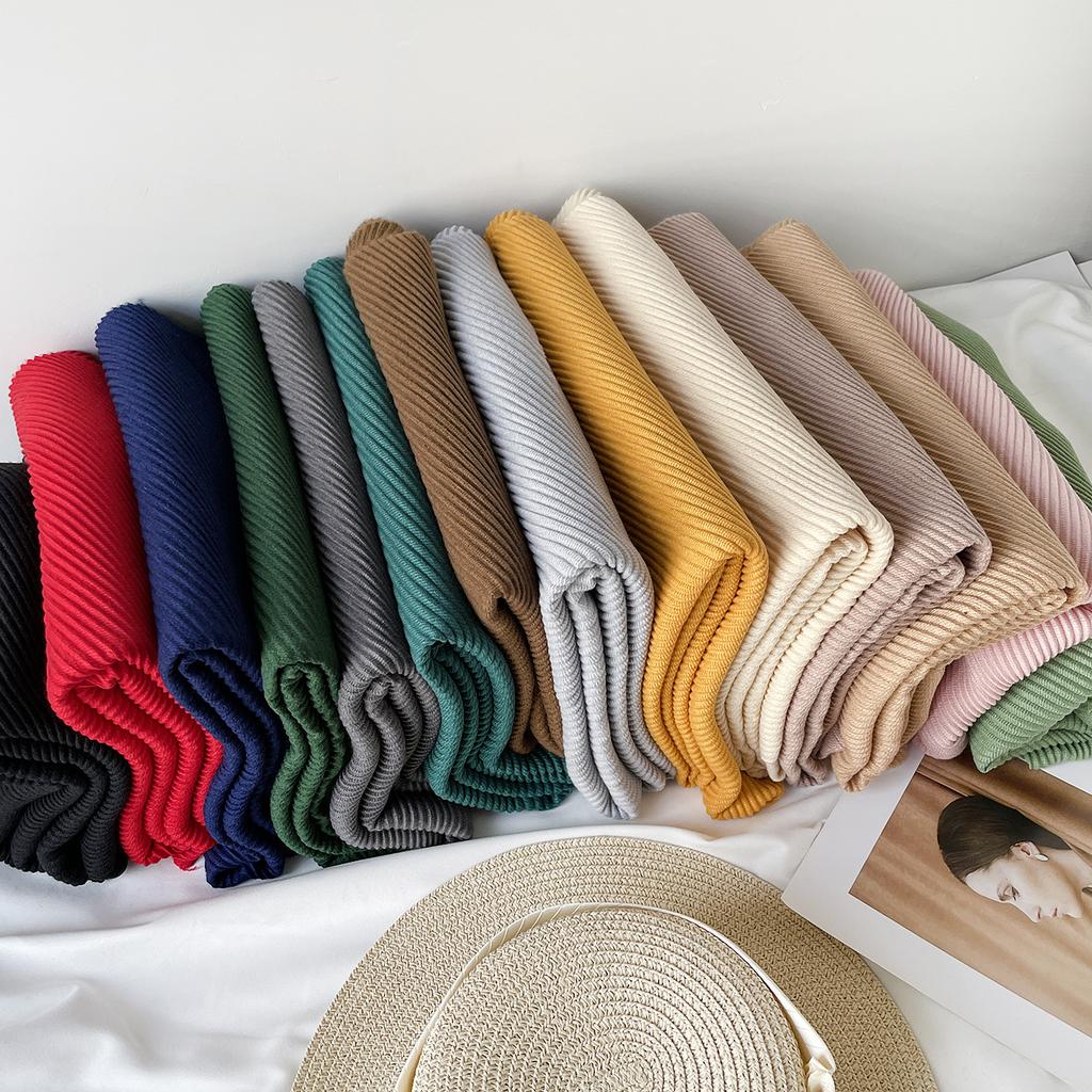 Versatile Cashmere Scarf Autumn And Winter Fashion Solid Color Long Scarf Shawl Thickened Warm Pleated Scarf