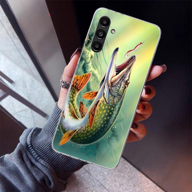 Carp Fish Fishing Rod Hook Phone Case For Samsung Galaxy A17 A57 A37 A16 A26 A36 A56 A15 A25 A35 A55 A14 A13 A54 A53 A34 A24 A33