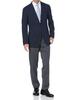 Takakyu Navy Stretch Washable Regular 110014043122337 Men's Two-Button Wool-Blend Two-Pant Suit, Fit,