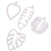 Lot de 4 moules à biscuits et bonbons en forme de feuilles tropicales, outil de décoration de pâtisserie à faire soi-même