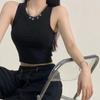 Top Canotta Donna Piccante Senza Schiena con Imbottiture sul Seno e Design a Bandeau