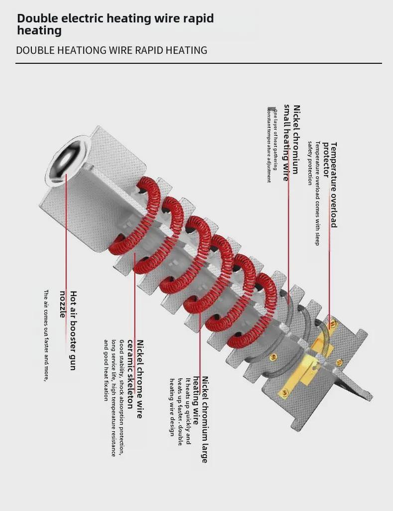 Jinfeng 2000W Temperaturregulierende Heißluftpistole für die Reparatur und das Schweißen von Mobiltelefonen
