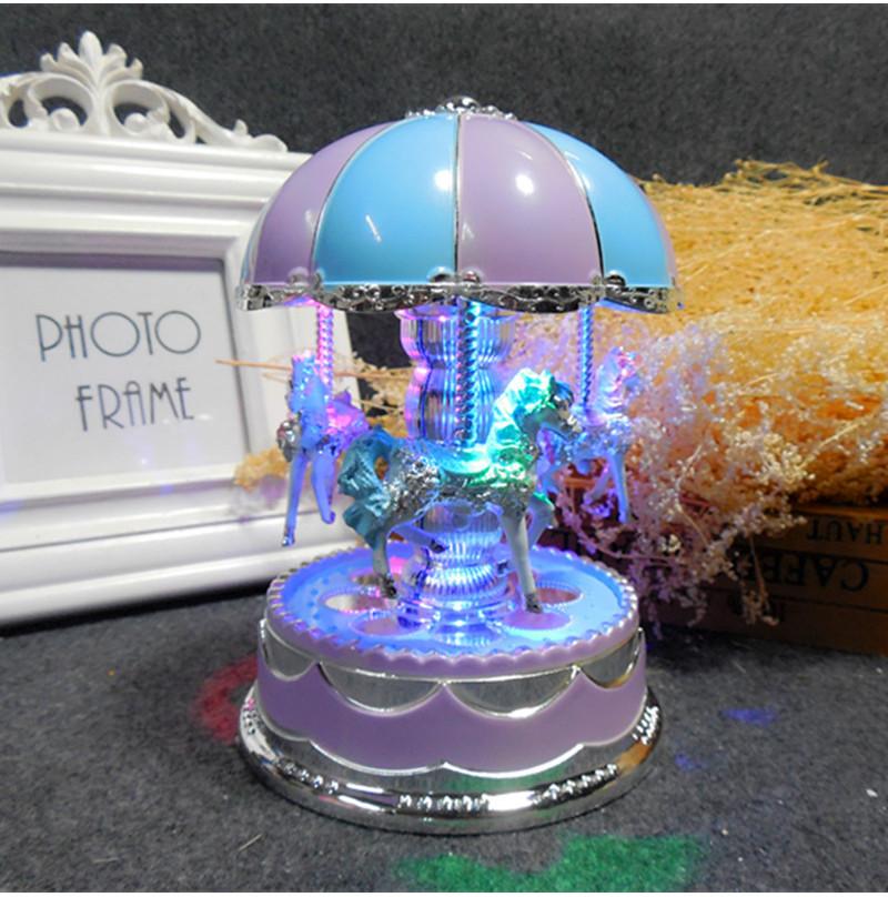 Mesmerizing Vintage Horse Carousel Music Box With Unique Light Show For Kids