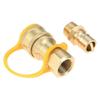 Corrosions Resistant Brasses Gas Connectors 1/2Inch Quick Releases Couplers Automatic Shutoff For Grills Heaters Appliances