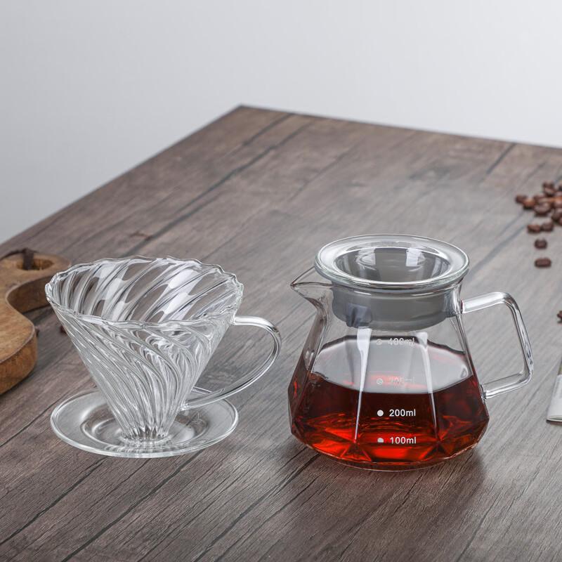 TLXT Glass Coffee Pot Filter Cup