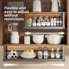 Multi-Purpose Under Cabinet Kitchen Hanging Rack - Storage Organizer for Paper Towels, Foil, Spices and Cooking Utensils