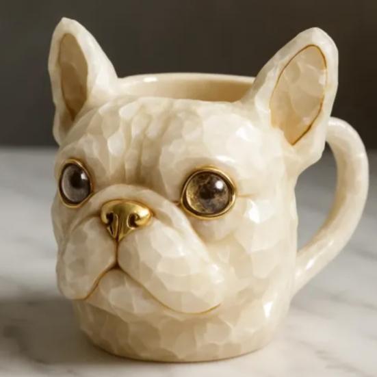 French Bulldog Mug Handmade Coffee Cup Novelty Tea Milk Mug Personalized Drinkware Gifts for Dog Lovers
