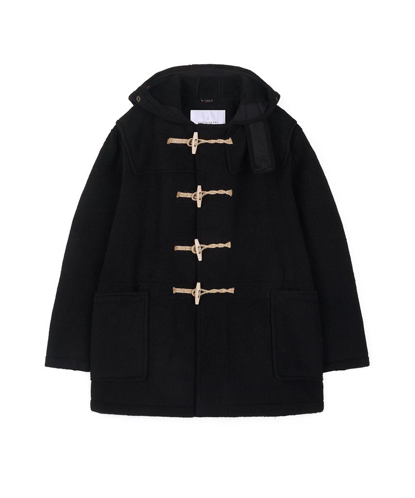 Montgomery Short Original Duffle Coat With Wooden - Black