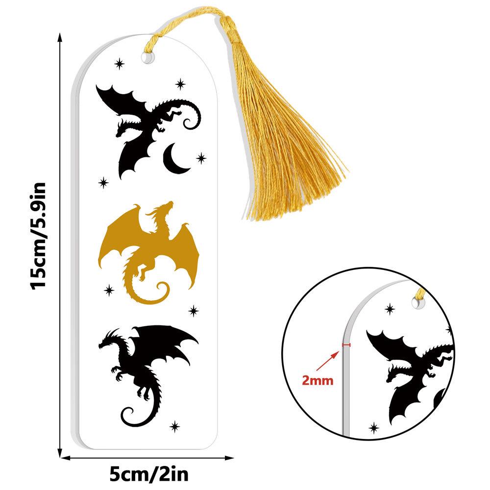 Akrylowa zakładka do książek Smok Czteroskrzydły: Kreatywna i spersonalizowana dekoracja prezentu