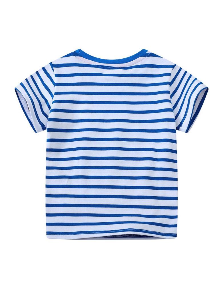 Trendy Cotton Striped Kids Short Sleeve T-Shirt for Boys & Girls