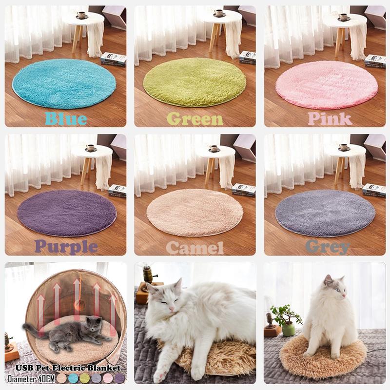 Electric Pet Heat Pad Heater Mat Blanket Dog Cat USB Warmer Bed Winter Plush
