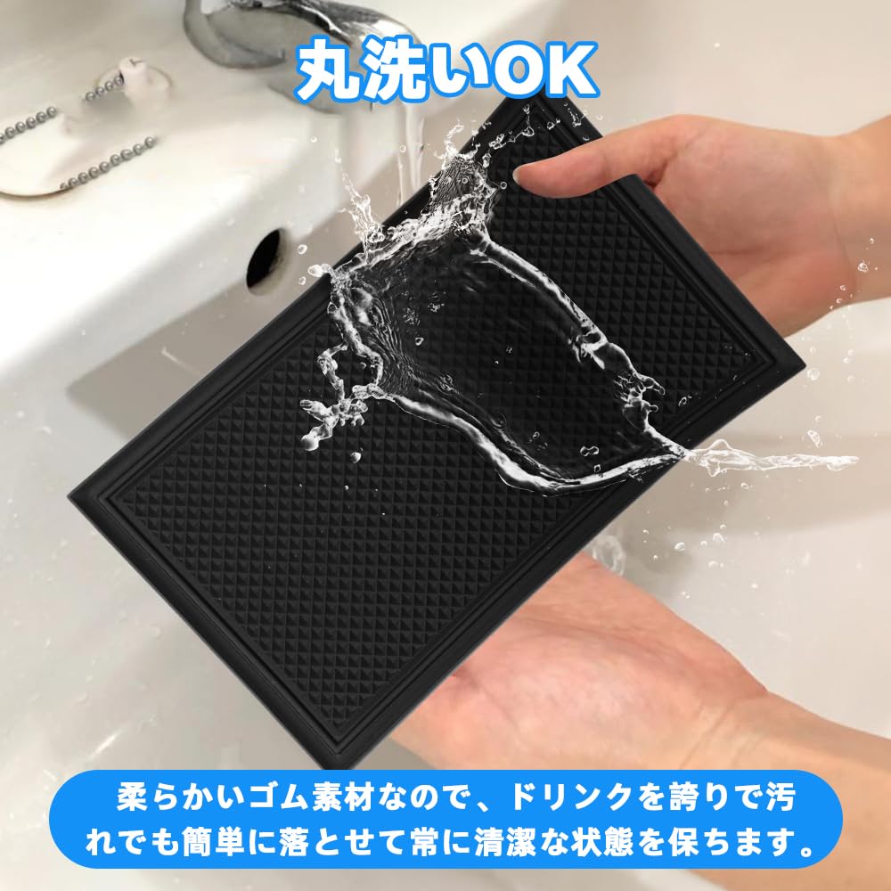 BLUESEATC Rubber Door Pocket Mats for New Toyota Roomy Tank and Interior Mats for Daihatsu Thor Models and Easy [Manufacturer Direct] M900A/M910A