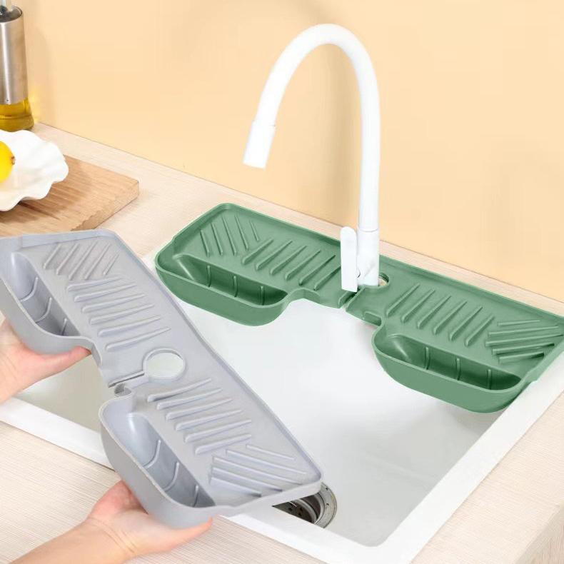 Thickened Faucet Splashproof Water Pad Version Silicone  Absorbent Pad Sink Anti-spray and Drain Water Retaining Pad For Kitchen