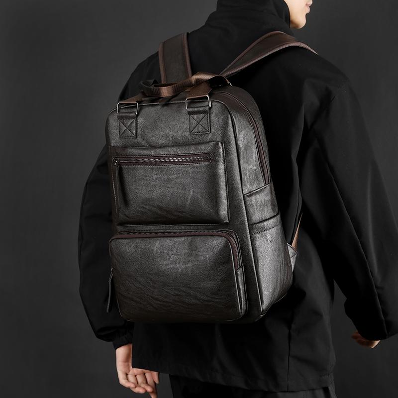 Business Backpack Men's Large Capacity Travel Bag Computer Backpack Junior Senior High School Student Schoolbag