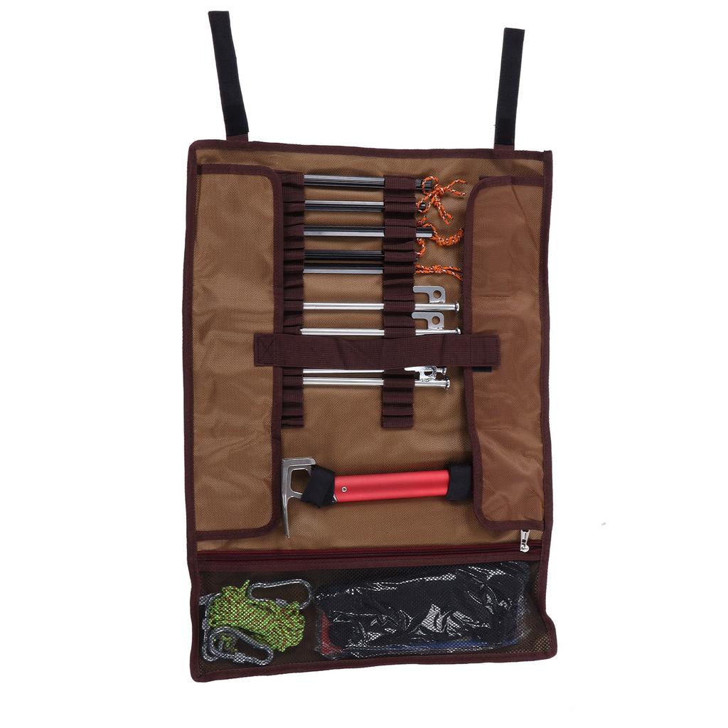 Outdoor Camping Tent Stakes Storage Bag Tent Pegs Nails and Hammer Organizer Holder Case with Stakes Hammer and