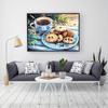 Full Square Round 5D Diamond Painting Coffee Cake Home Decor Embroidery Mosaic Food Landscape Wall Art