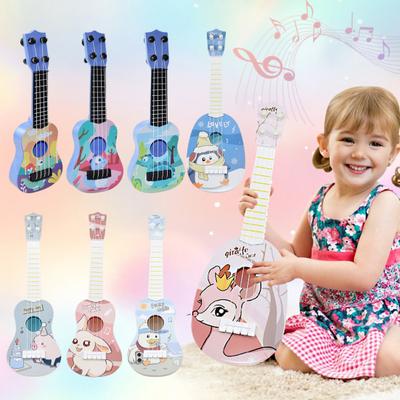 Çocuk Ukulele Oyuncak Mini Eğitici Müzik Oyuncak Küçük Çocuklar Okul Öncesi Plastik Müzik Aleti Sesli