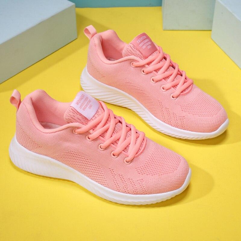 Women Shoes Flat Sneakers Breathable Casual Sports Ladies Shoes Lightweight Comfy Trainer Tennis Running Sneakers For Women