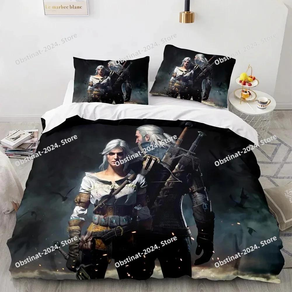 3D Printed The Witchers Printed Bed Set Duvet Cover Pillowcase Bedding Set Bed Linen Sheet Quilt Cover Full Queen King Size