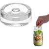 Heavy Wide Mouth Mason Jar Lid Transparent Cheese Fermentation Lid  Home Brewing