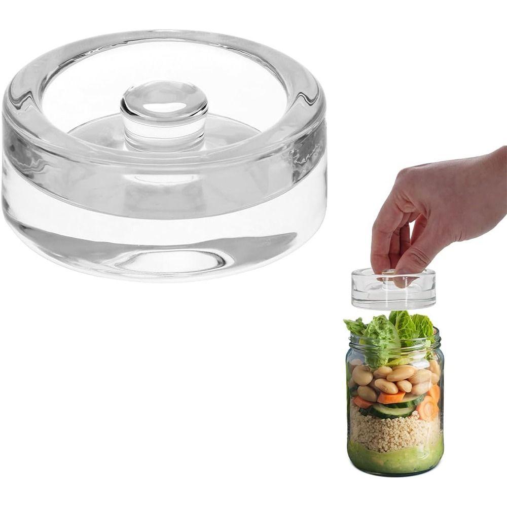 Heavy Wide Mouth Mason Jar Lid Transparent Cheese Fermentation Lid  Home Brewing