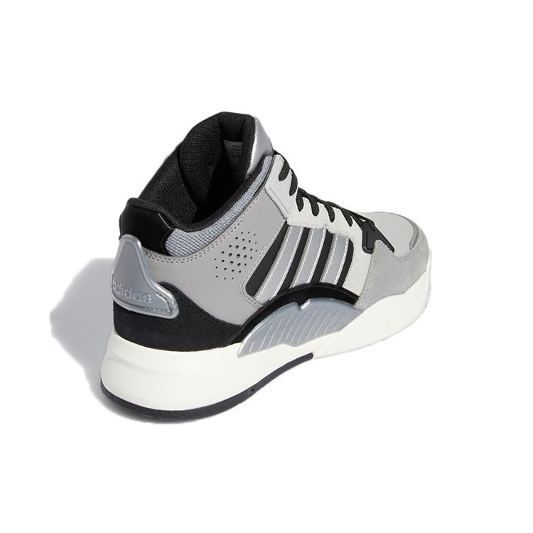 Adidas Neo 5Th Quarter Durable Breathable Mid-Top Skate Shoes Women Skate Shoes Silver GW7009