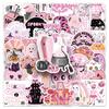 50 Pink Halloween Graffiti Stickers Personalized Cartoon Holiday Decoration Mobile Phone Case Water Cup Stickers