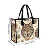Bohemian Wolf Printed Tote Bag Casual Large Capacity Daily Commuter Shopping Handbag