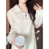 Premium Black Half-zipper Sweater Dress Women's Autumn and Winter Large Size Fat Mm Thin European Temperament Backing Skirt