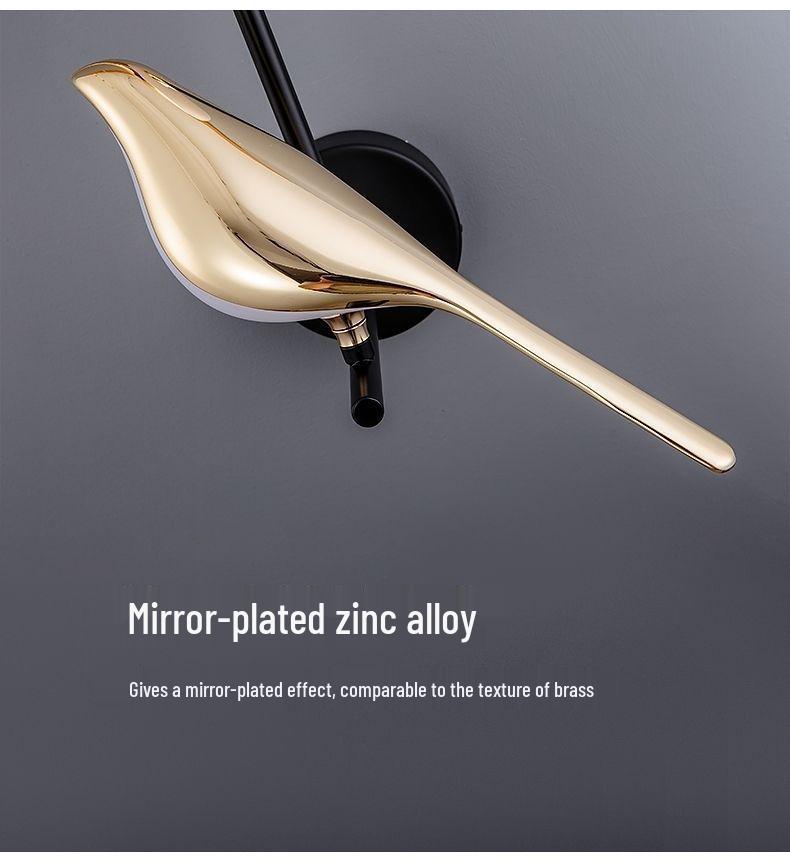 Nordic Minimalist Magpie Bird Wall Lamp - Luxury Designer Table & Bedside Light