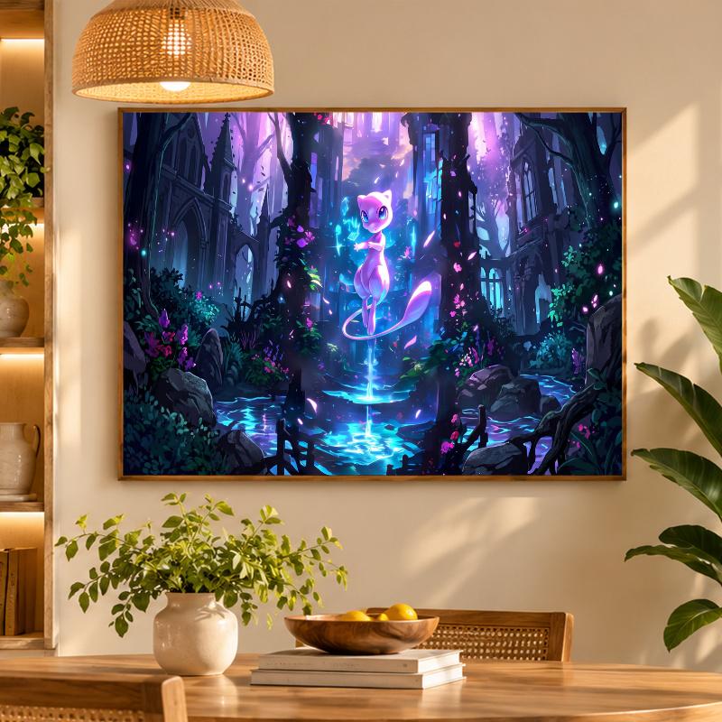 5D Diamond Painting Mewtwo DIY Full Drill Diamond Art Kit Home Decoration