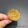 Dubai 24k Gold Filigree Flower Ring - Women's Wedding Jewelry for Global Elegance