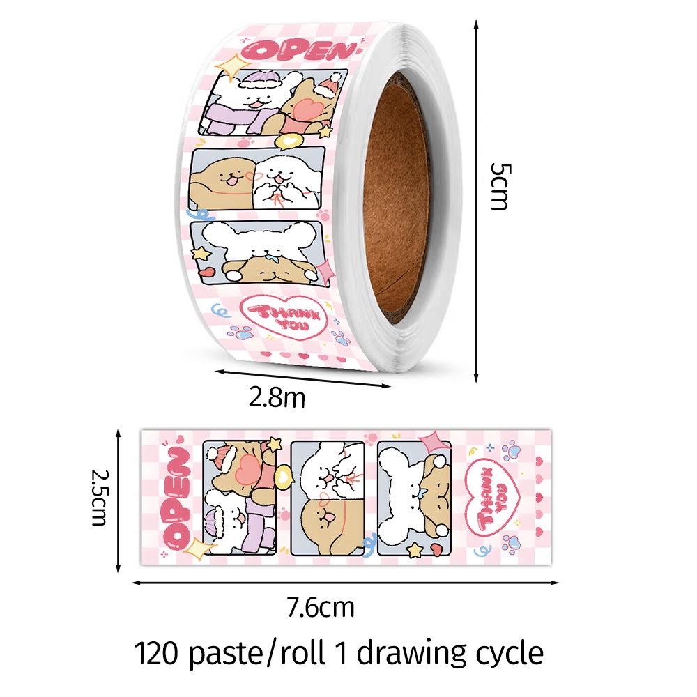 Festive Halloween & Christmas Sticker Roll for Gift Packaging and Crafting
