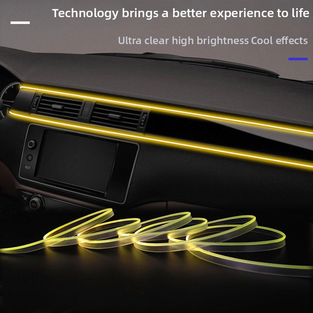 1/2/3/4/5M RGB Car Interior LED Light Strip Ambient Invisible Control Optic USB Atmosphere Fiber support Light Lamp APP Lig C0H7