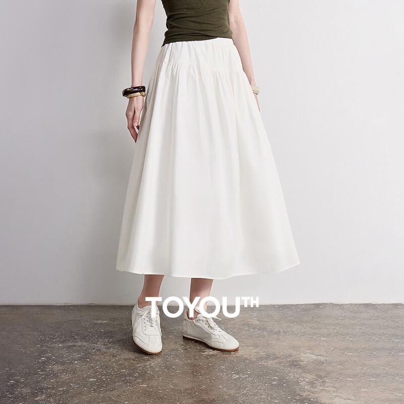 Chuyu Women s Cotton A-Line Midi Skirt M