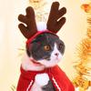 Warm Red Scarf Hat Cloak Hat Christmas Clothes Pet Costume Pet Clothes Pet Cosplay Costume