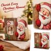 Christmas Shaped Wooden Photo Desktop Ornament for Holiday Home Decor