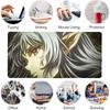 Gaming Mouse Pad Large Antislip Stitched Edges Cute Silver Hair Elf Anime Girl Mat for PC Gamers and Daily Office Desk Use