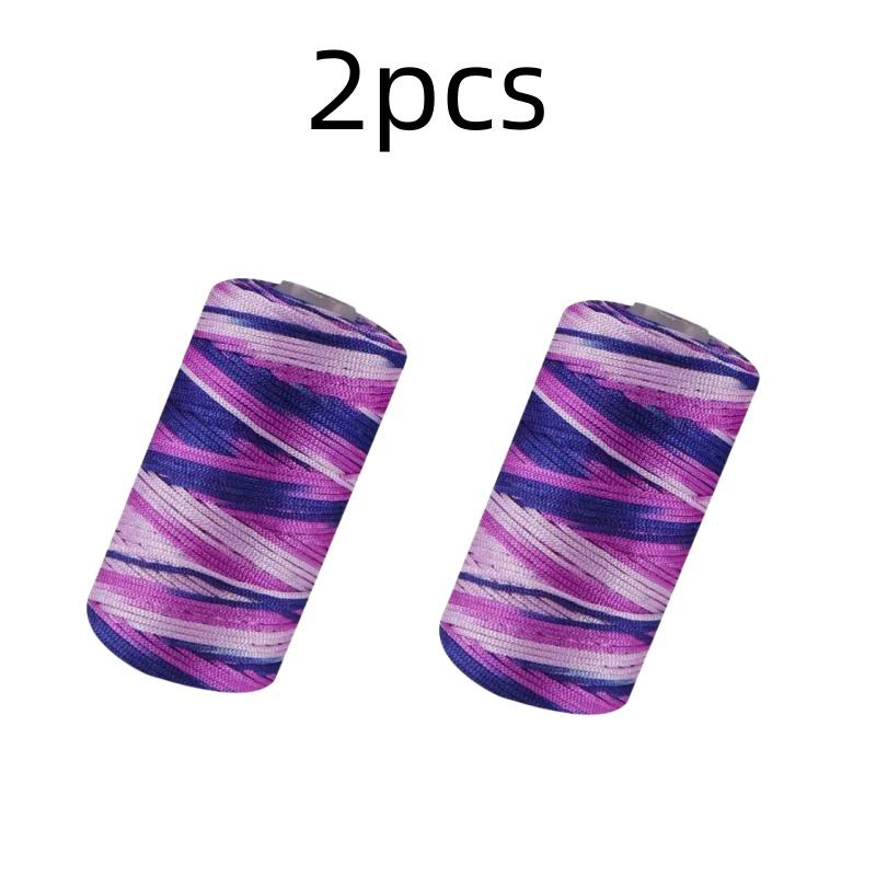 New Summer Crochet Yarn 1.5mm Thin Ice Cotton Thread for Hand Knitting Bag Hat Shoes 100g Hollow Line Colorful Nylon Cord