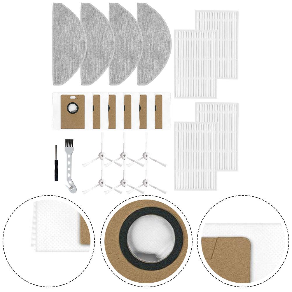 22-teiliges Set für den Narwals Freos S Saugroboter - Zubehör: Seitenbürste, Filter, Wischmopp und Staubbeutel Set