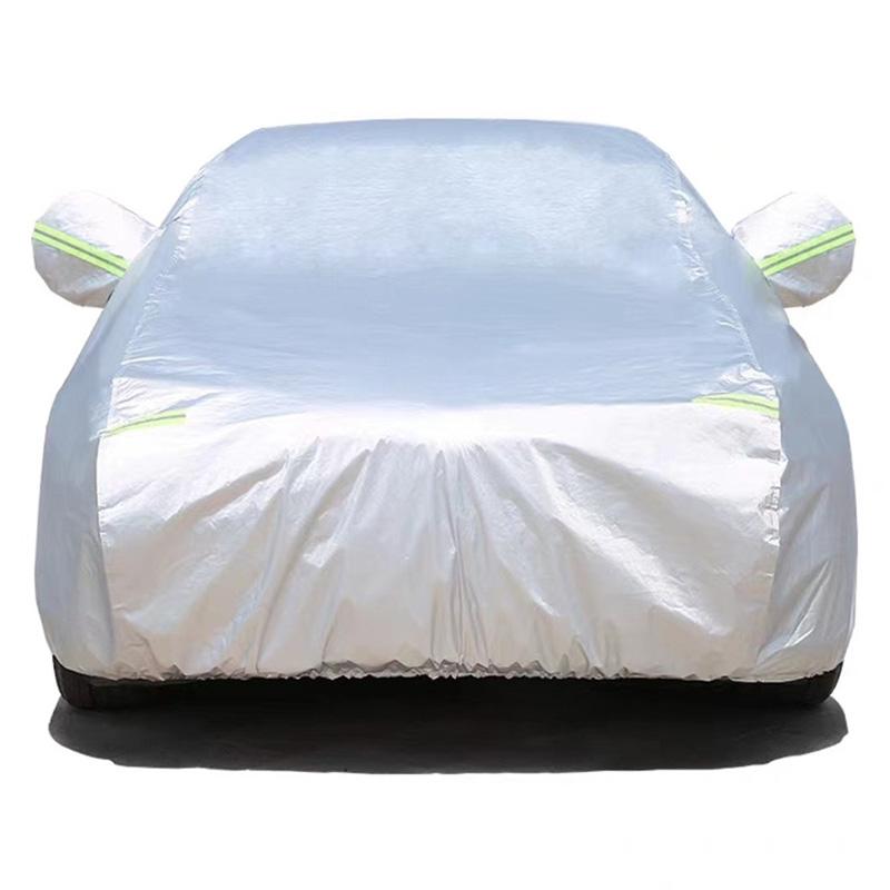 

Универсальный автомобильный чехол Sedan Full Covers со светоотражающей полосой Защита от солнца Пыле- и водонепроницаемый УФ-излучения Устойчив к царапинам M-XL XL белый