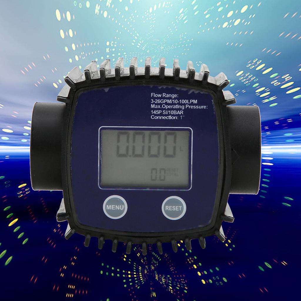 K25 1in Female Thread Flowmeter Digital Display Water Liquid Flow Sensor 10‑100L/MIN