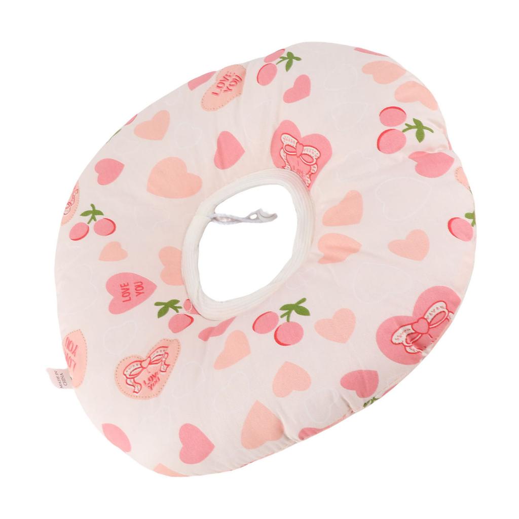 Ear Piercing Pillow for Side Sleepers Donut with Hole Cotton Ear Guard Pillow 12.6 Inch